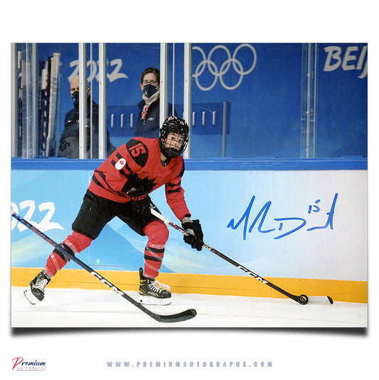 Melodie Daoust Team Canada Signed 8x10 Photograph Along the Boards