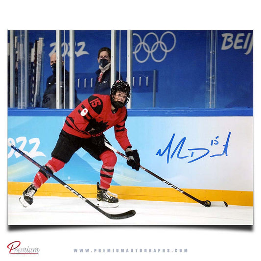 Melodie Daoust Team Canada Autographed 8x10 Puck Along the Boards