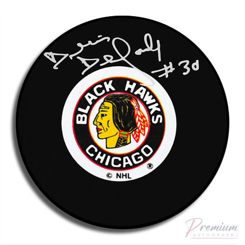 Denis DeJordy Chicago Blackhawks Signed Puck