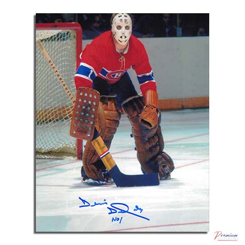 Denis Dejordy Montreal Canadiens Signed 8x10 White Mask