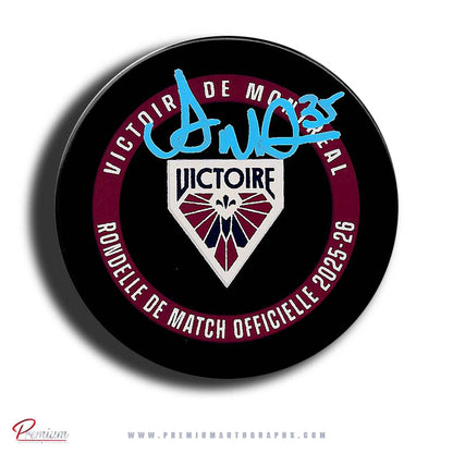 Ann-Renee Desbiens Montreal Victoire PWHL Autographed 2025-26 Official Game Puck