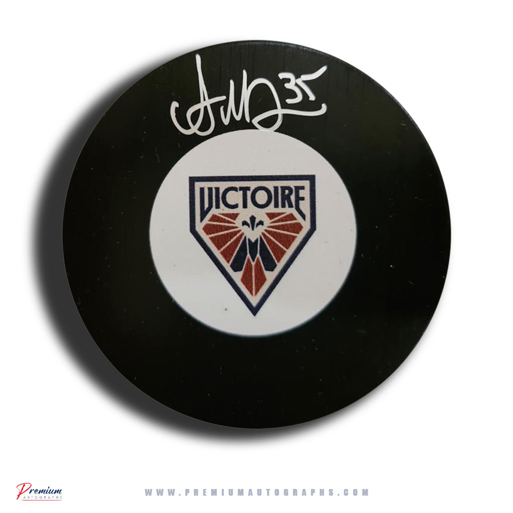 Ann-Renee Desbiens Montreal Victoire PWHL Signed Puck