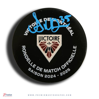 Ann-Renee Desbiens Montreal Victoire PWHL Signed Offical Game Puck