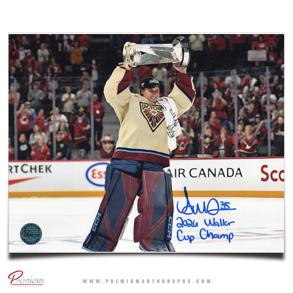 Ann-Renee Desbiens Montreal Victoire Autographed 8x10 Photograph 2026 Walter Cup Champs Inscription
