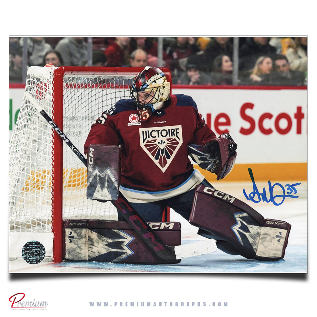 Ann-Renee Desbiens Montreal Victoire Autographed 8x10 Photograph Against the Post