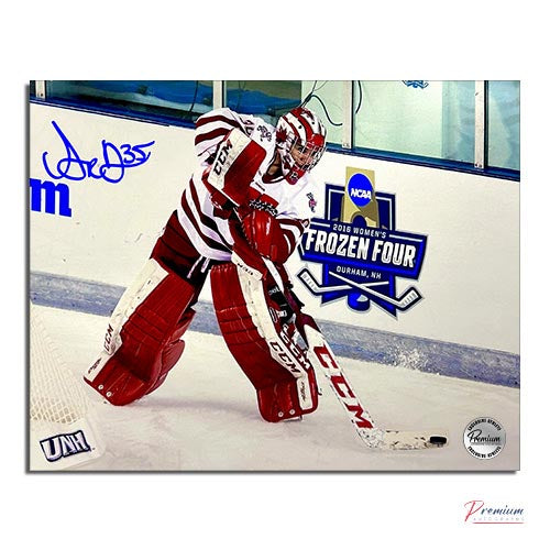 Ann-Renee Desbiens Wisconsin Badgers Signed 8x10 Photograph Playing the Puck