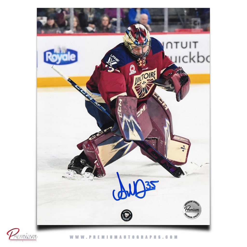 Ann-Renee Desbiens Montreal Victoire PWHL Signed 8x10 Photograph Blocker Save