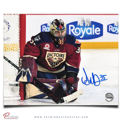 Ann-Renee Desbiens Montreal Victoire PWHL Signed 8x10 Photograph Against the Post