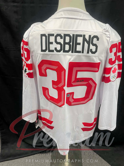Ann-Renee Desbiens Olympic Team Canada Autographed Bauer WHITE jersey