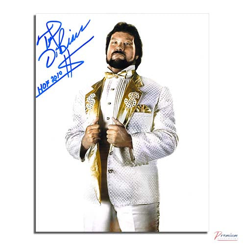 Ted DiBiase "Million Dollar Man" WWE Signed 8x10 White Suitw/ HOF 2010 Inscription