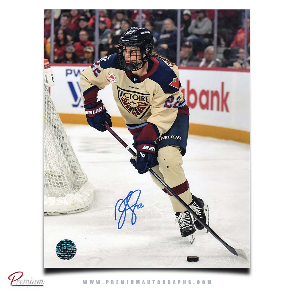 Jessica DiGirolamo Montreal Victoire PWHL Autographed 8x10 Photograph Around the Net