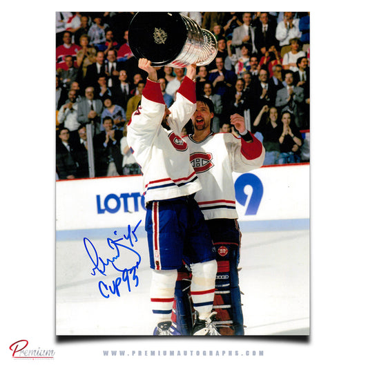 Gilbert Dionne Montreal Canadiens Signed 8x10 Photograph Stanley Cup Celebration