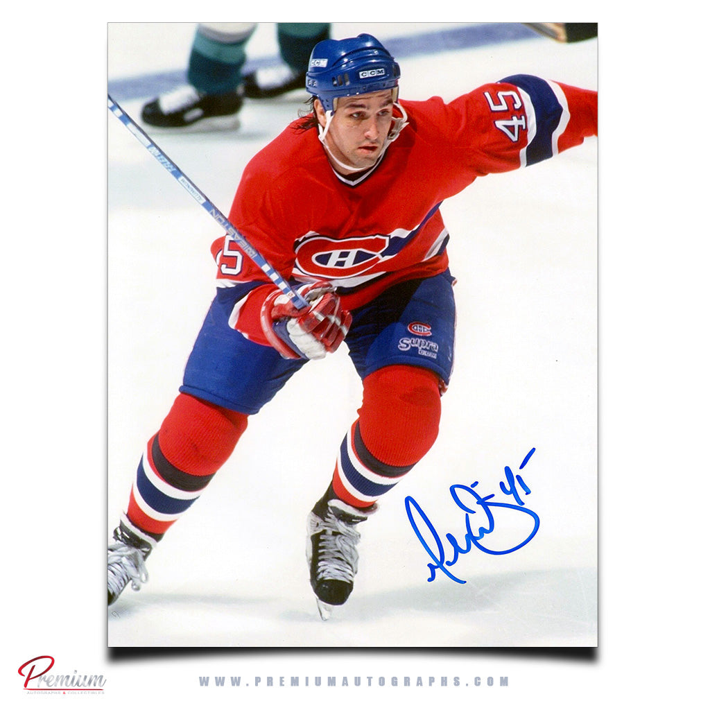 Gilbert Dionne Montreal Canadiens Signed 8x10 Photograph On the Rush