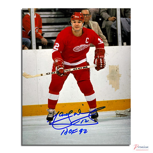 Marcel Dionne Detroit Red Wings Signed 8x10 Photograph Captain /w HOF 92 Inscription