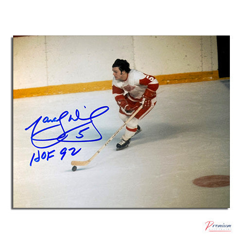 Marcel Dionne Detroit Red Wings Signed 8x10 Attacking Up Ice Photograph