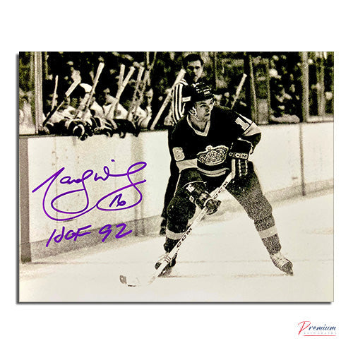 Marcel Dionne Los Angeles Kings Signed 8x10 Photograph Puck Possession /w HOF 92 Inscription