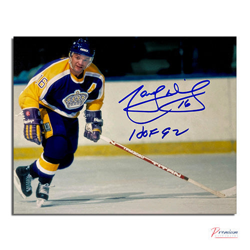 Marcel Dionne Los Angeles Kings Signed 8x10 Photograph On the Attack /w HOF 92 Inscription