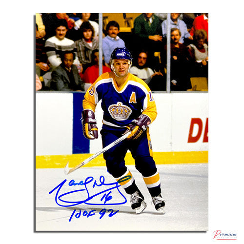 Marcel Dionne Los Angeles Kings Signed 8x10 Photograph /w HOF 92 Inscription