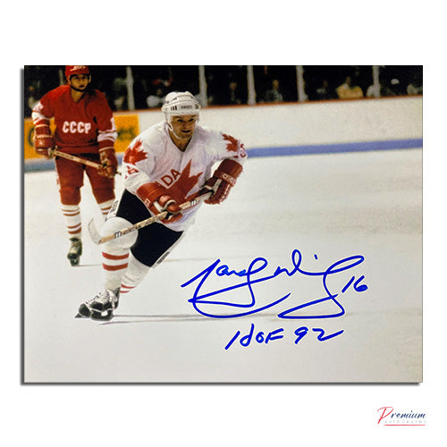 Marcel Dionne Team Canada Signed 8x10 Photograph On the Attack /w HOF 92 Inscription