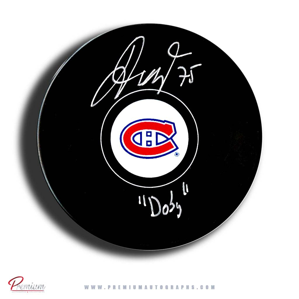 Jakob Dobes Montreal Canadiens Autographed Puck w/ "Doby" Inscription