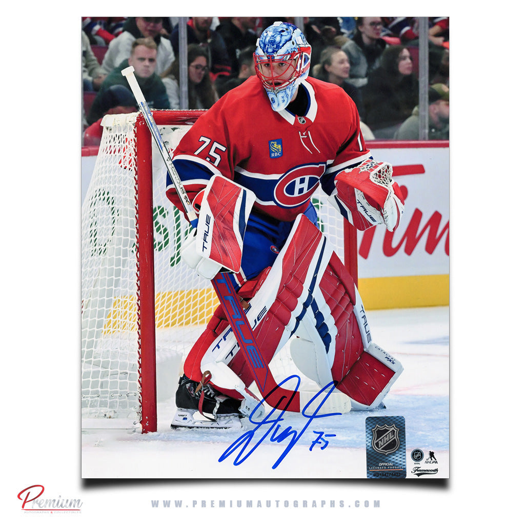 Jakub Dobes Montreal Canadiens Signed 8x10 Photograph In the Crease