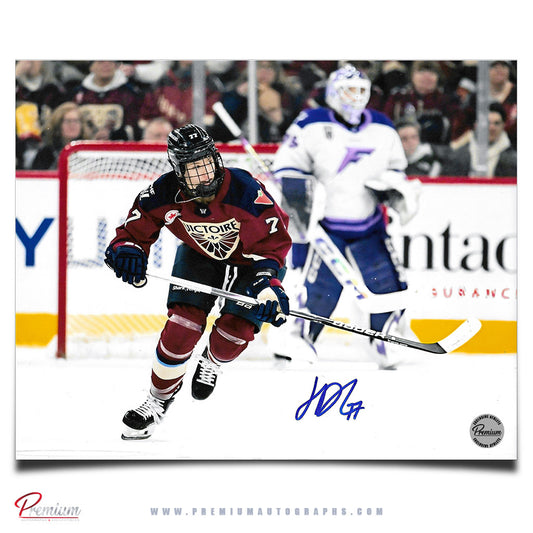 Jade Downie-Landry Montreal Victoire Autographed PWHL 8x10 Photograph Skating