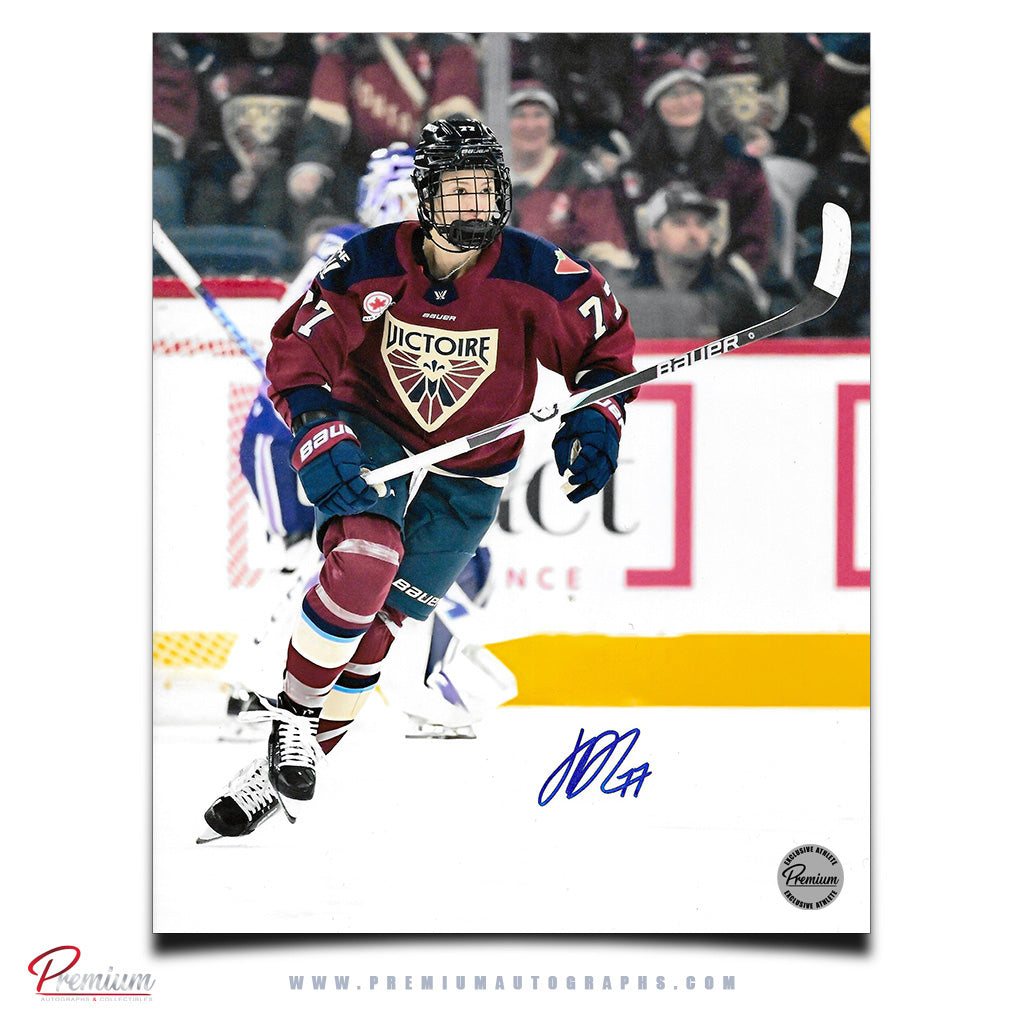 Jade Downie-Landry Montreal Victoire Autographed PWHL 8x10 Photograph On the Attack