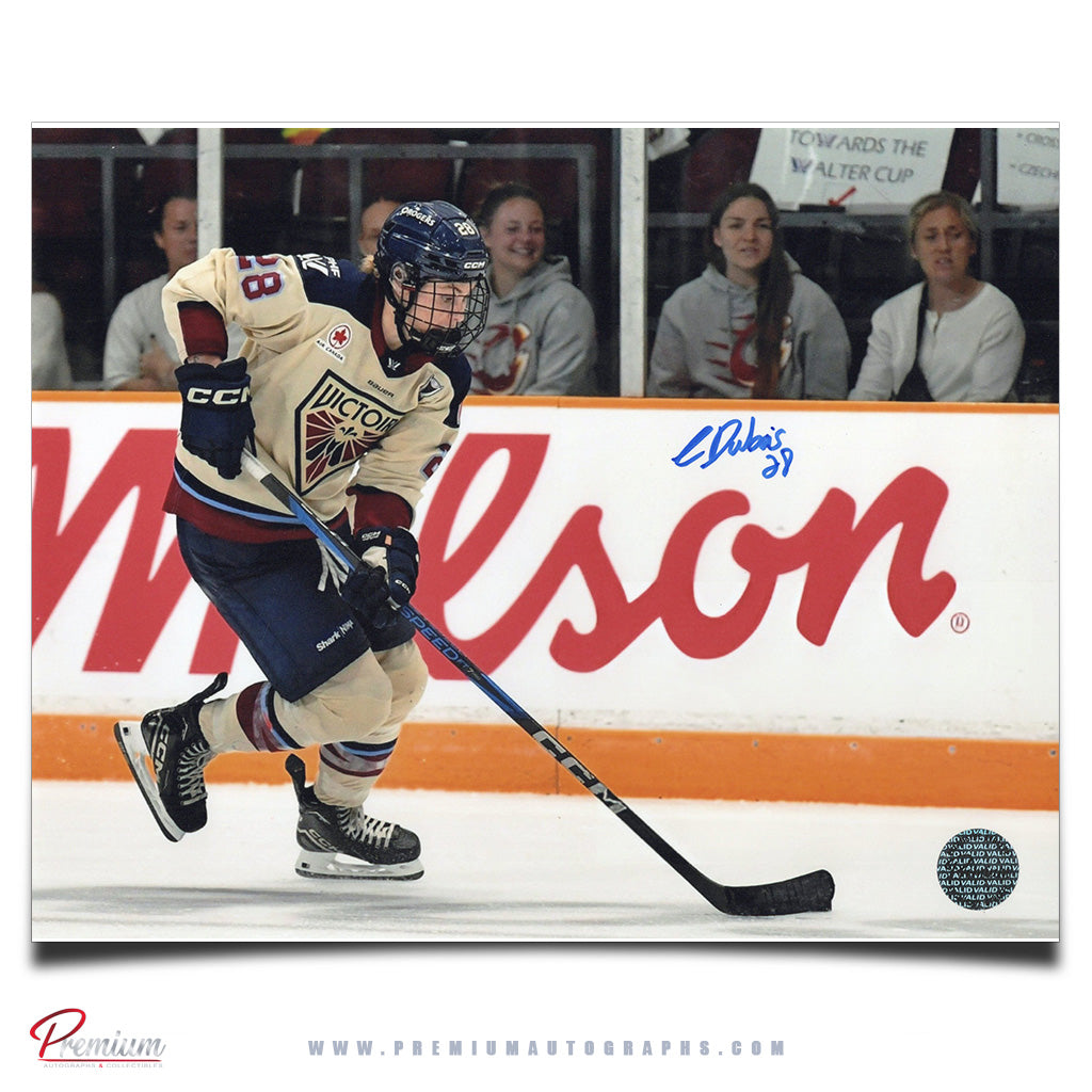 Catherine Dubois Montreal Victoire Autographed 8x10 Photograph With the Puck