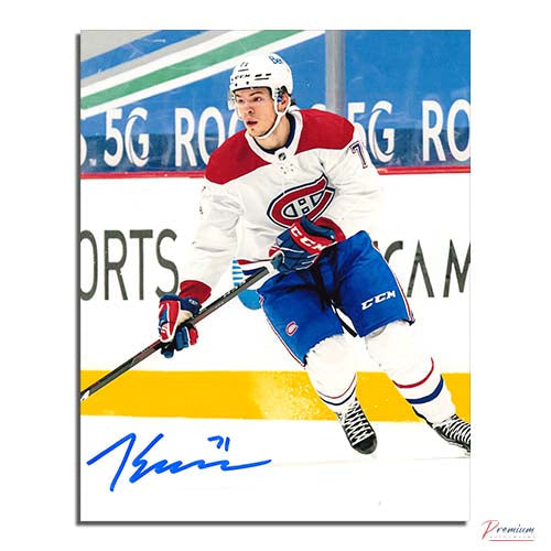 Jake Evans Montreal Canadiens Signed 8x10 Action