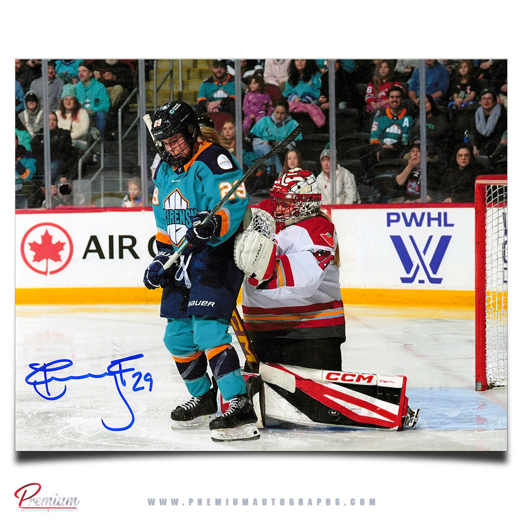 Emmy Fecteau New York Sirens Autographed PWHL 8x10 Photograph Battle infront of the Net