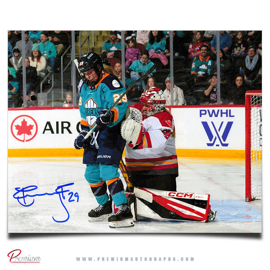 Emmy Fecteau New York Sirens Autographed PWHL 8x10 Photograph Battle infront of the Net