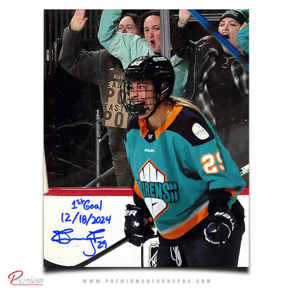 Emmy Fecteau New York Sirens Autographed PWHL 8x10 Photograph w/ 1st Goal 12/18/2024 Inscription