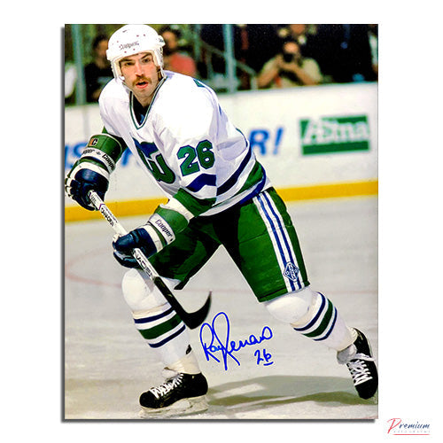 Ray Ferraro Hartford Whalers Signed 8x10 Photograph White Jersey