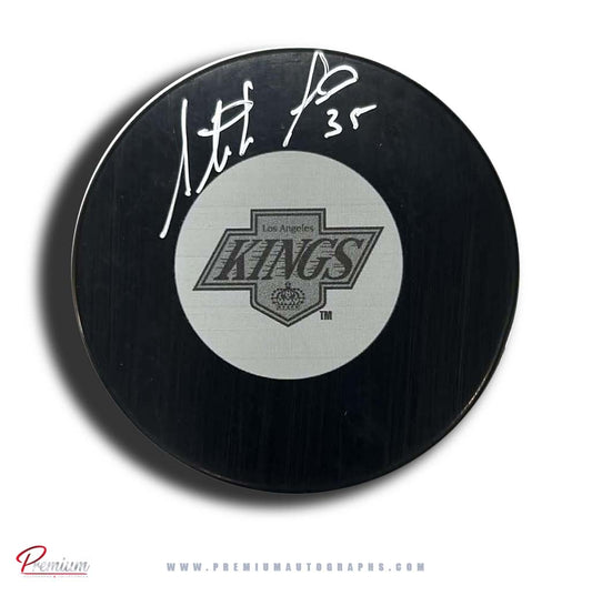 Stephan Fiset Los Angles Kings Autographed Puck