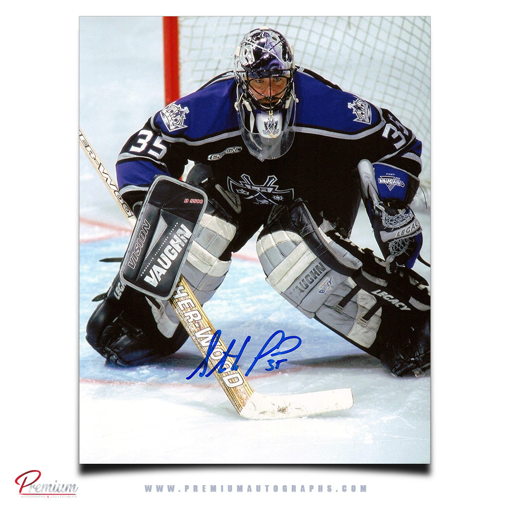 Stephane Fiset Los Angeles Kings Signed 8x10 Photograph Top of the Crease