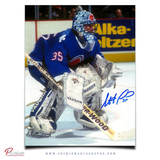 Stephane Fiset Quebec Nordiques Signed 8x10 Photograph Top of the Paint