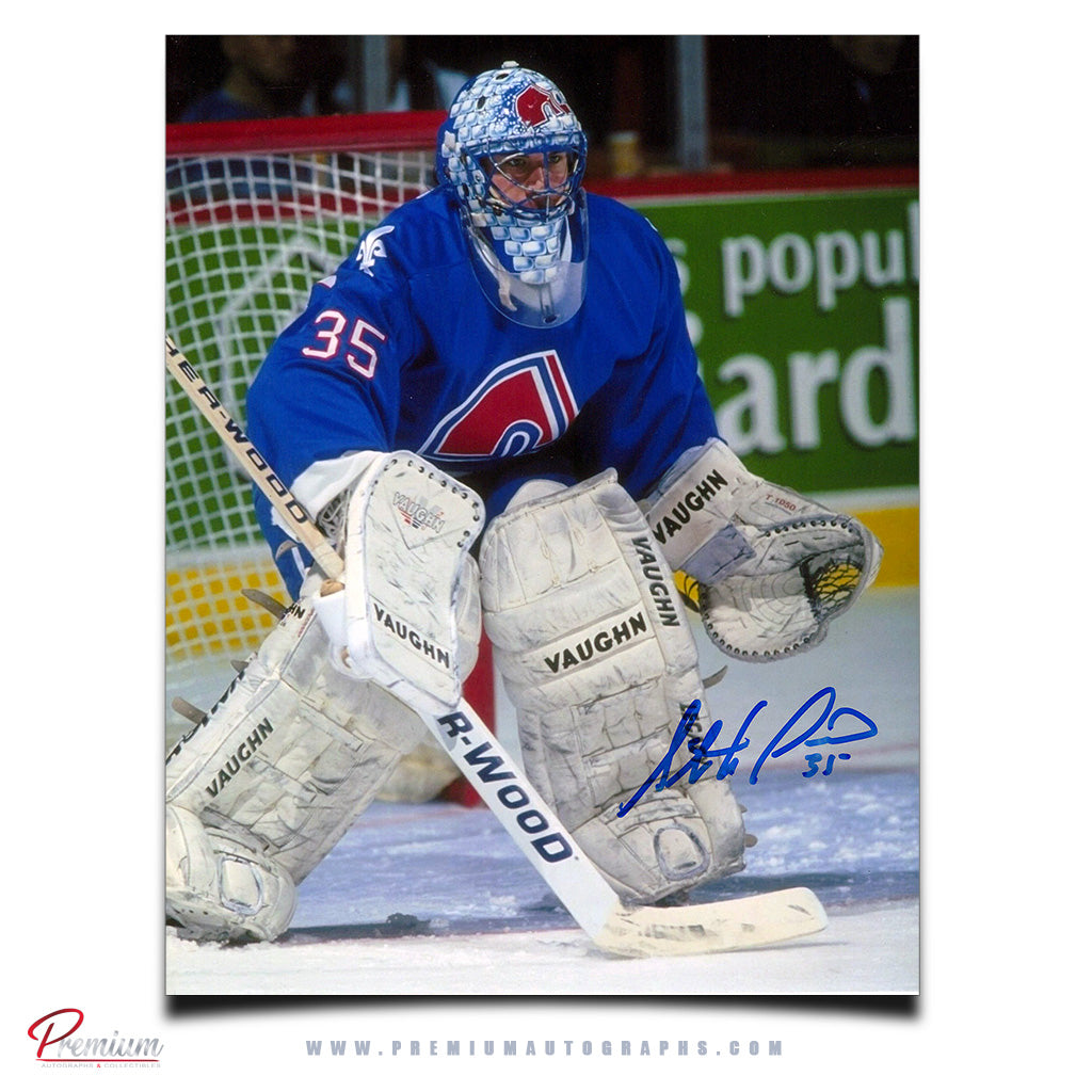 Stephane Fiset Quebec Nordiques Signed 8x10 Photograph Focused