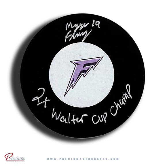Maggie Flaherty Minnesota Frost PWHL Autographed Puck with 2x Walter Cup Champion Inscription
