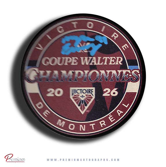 Maggie Flaherty Montreal Victoire PWHL Autographed 2026 Walter Cup Champions Puck