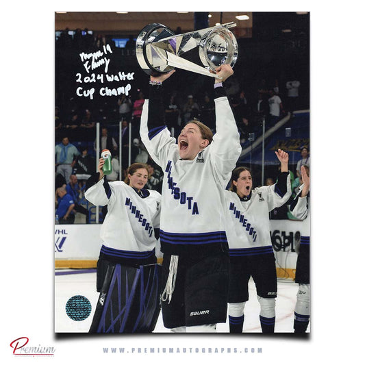 Maggie Flaherty Minnesota Frost PWHL Autographed 8x10 Photograph with 2024 Walter Cup Champion Inscription
