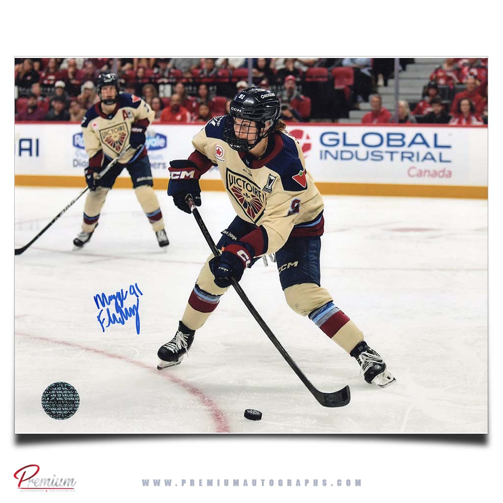 Maggie Flaherty Montreal Victoire PWHL Autographed 8x10 Photograph Pass