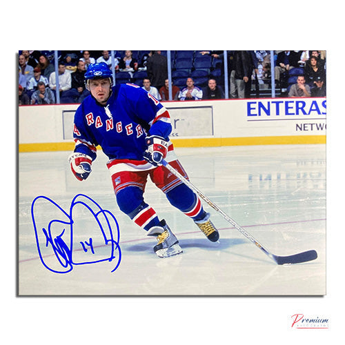 Theo Fleury New York Rangers Signed 8x10 Photograph Offensive Zone