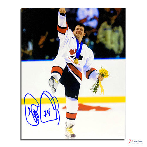 Theo Fleury Team Canada Signed 8x10 Photograph Gold Medal Celebration