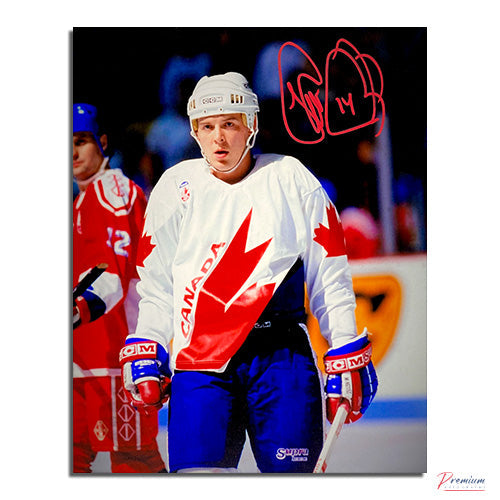 Theo Fleury 1987 Team Canada Signed 8x10 Photograph