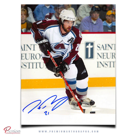 Peter Forsberg Colordo Avalanche Signed 8x10 Photograph with the Puck