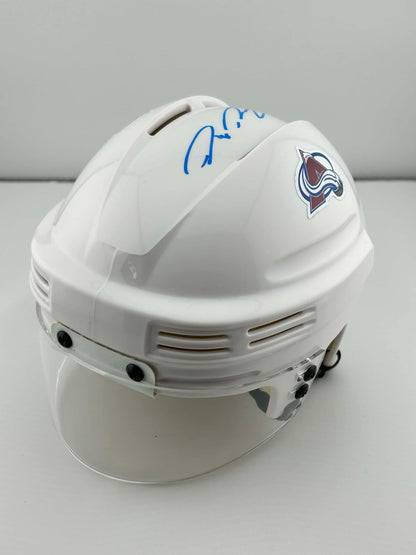 Peter Forsberg Colorado Avalanche Signed Mini Helmet White