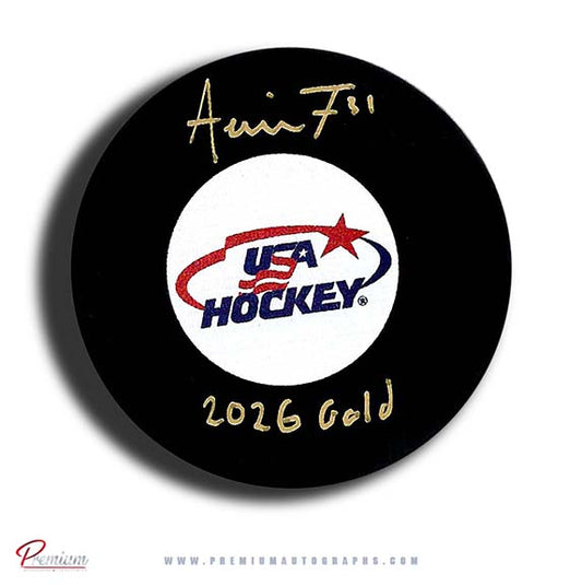 Aerin Frankel Team USA Autographed Puck w/ 2026 Inscription