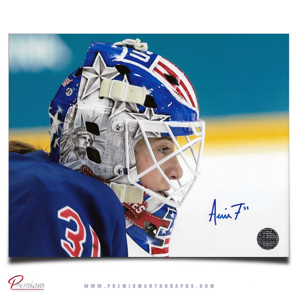Aerin Frankel Team USA Autographed Olympic 8x10 Photograph Mask Close Up
