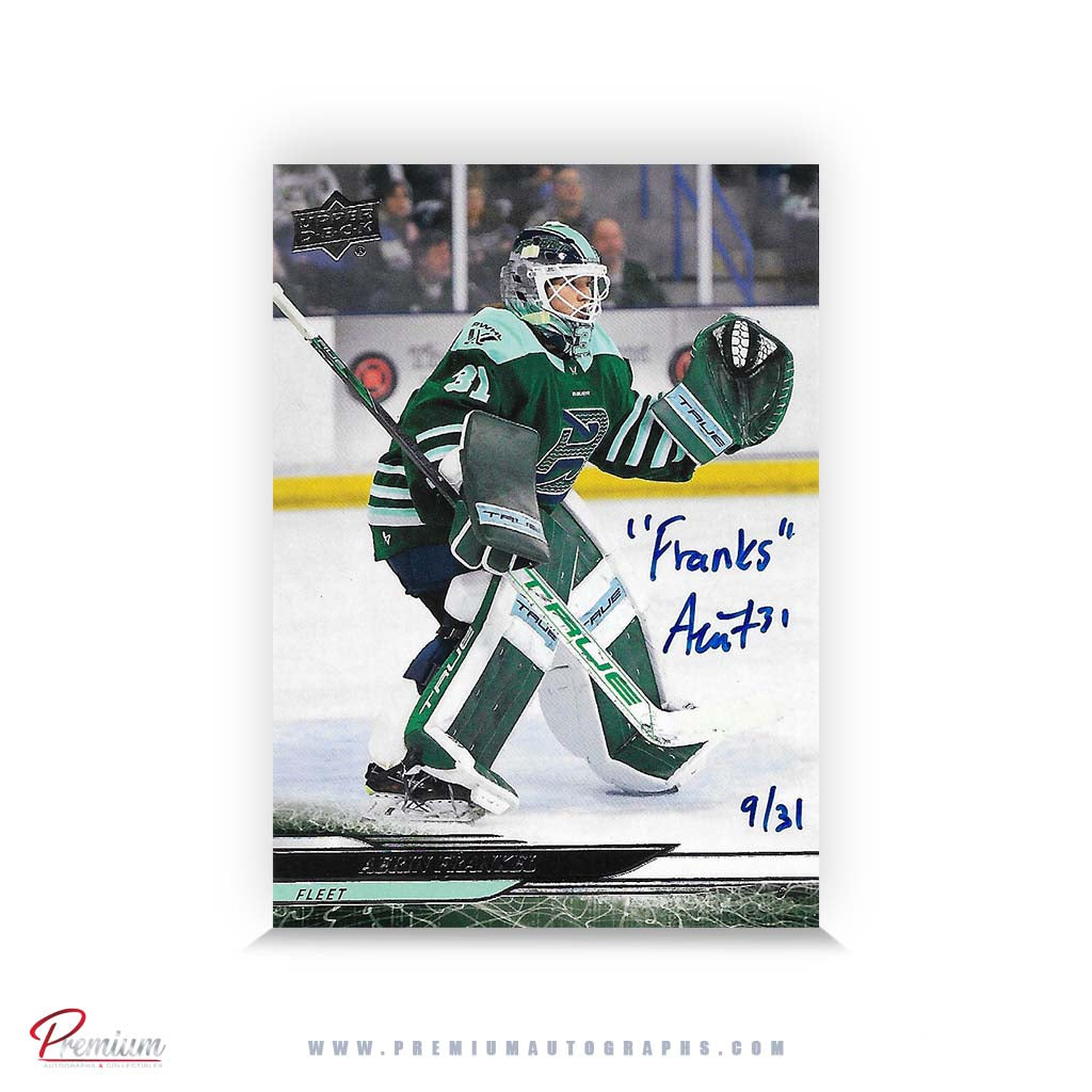 Aerin Frankel Boston Fleet Autographed 2024-25 Upper Deck PWHL Hockey Card #4 Ltd /31 Nicknames  edn. w/ "Franks" Inscription