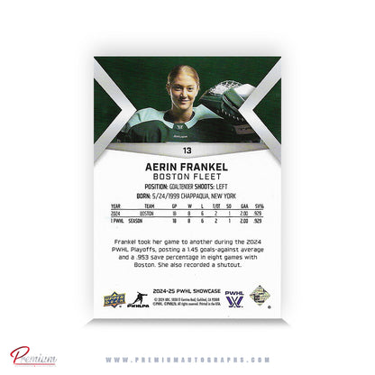 Aerin Frankel Boston Fleet Autographed 2024-25 Upper Deck PWHL Hockey Card #13